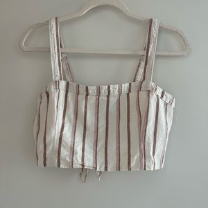 Abercrombie & Fitch Cropped Linen Tank Top Size M